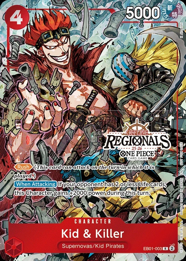 Kid & Killer (EB01-003_p2) Alt Art One Piece card