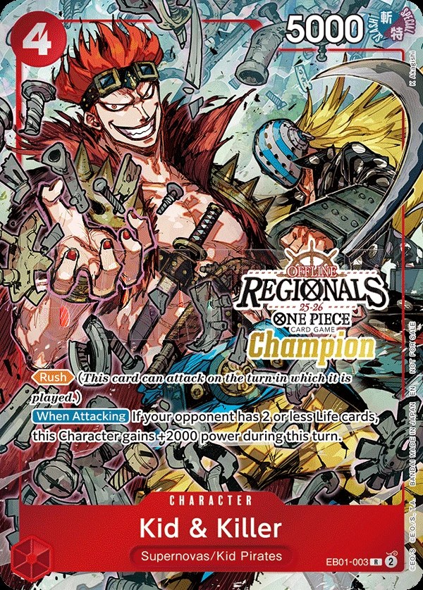 Kid & Killer (EB01-003_p4) Alt Art One Piece card
