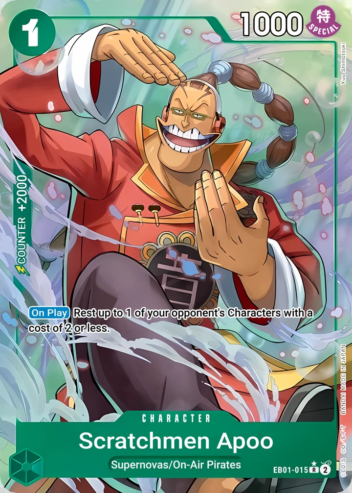 Scratchmen Apoo (EB01-015_p5) Alt Art One Piece card