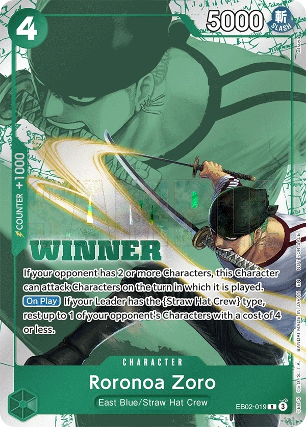 Roronoa Zoro (EB02-019_p2) Alt Art version
