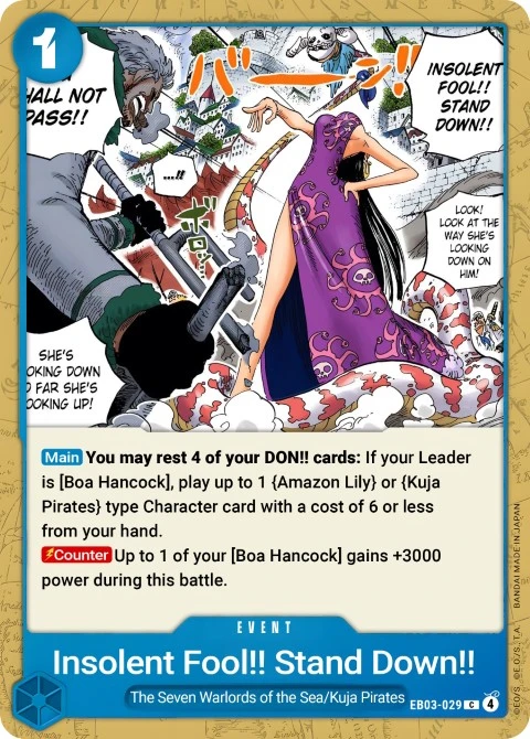 Insolent Fool!! Stand Down!! (EB03-029) One Piece card