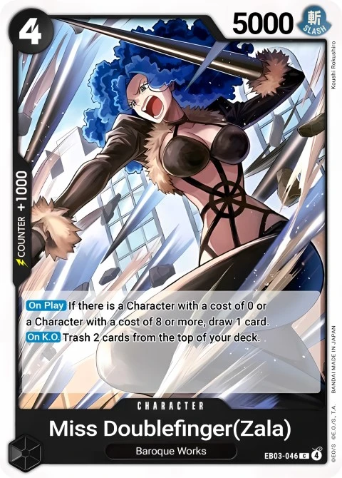 Miss Doublefinger(Zala) (EB03-046) One Piece card