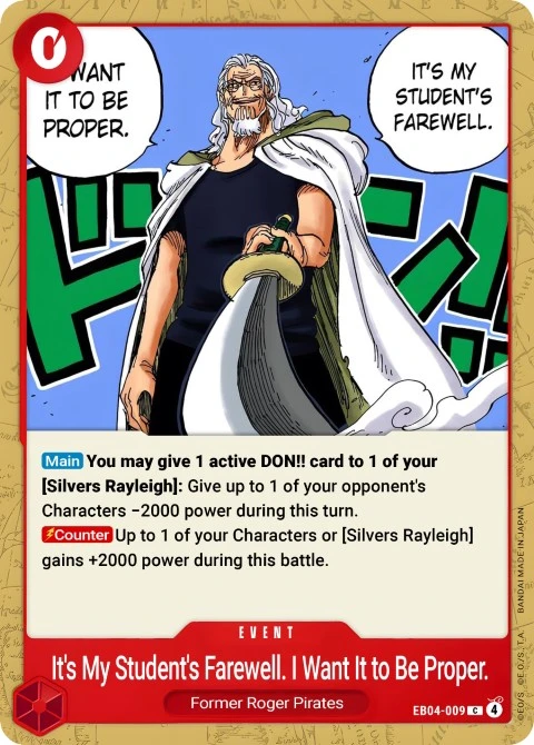 It's My Student's Farewell. I Want It to Be Proper. (EB04-009) One Piece card