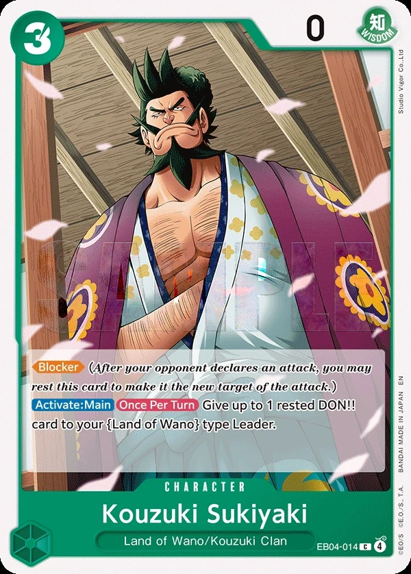 Kozuki Sukiyaki (EB04-014) One Piece Card Game card