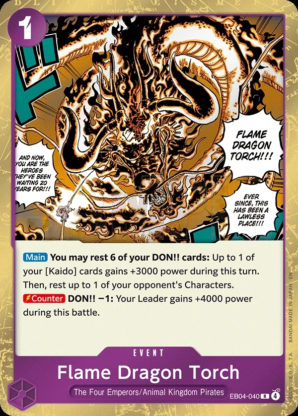 Flame Dragon Torch (EB04-040) One Piece Card Game card
