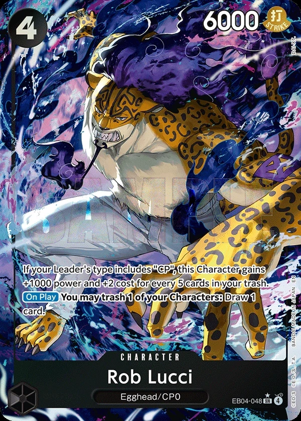 Rob Lucci (EB04-048_p1) Alt Art One Piece card