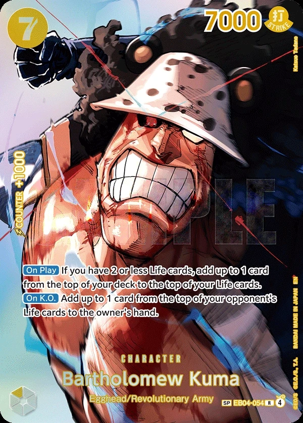 Bartholomew Kuma (EB04-054_p1) SP One Piece card