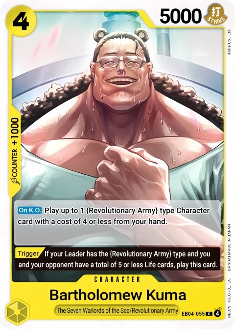 Bartholomew Kuma (EB04-055) One Piece card