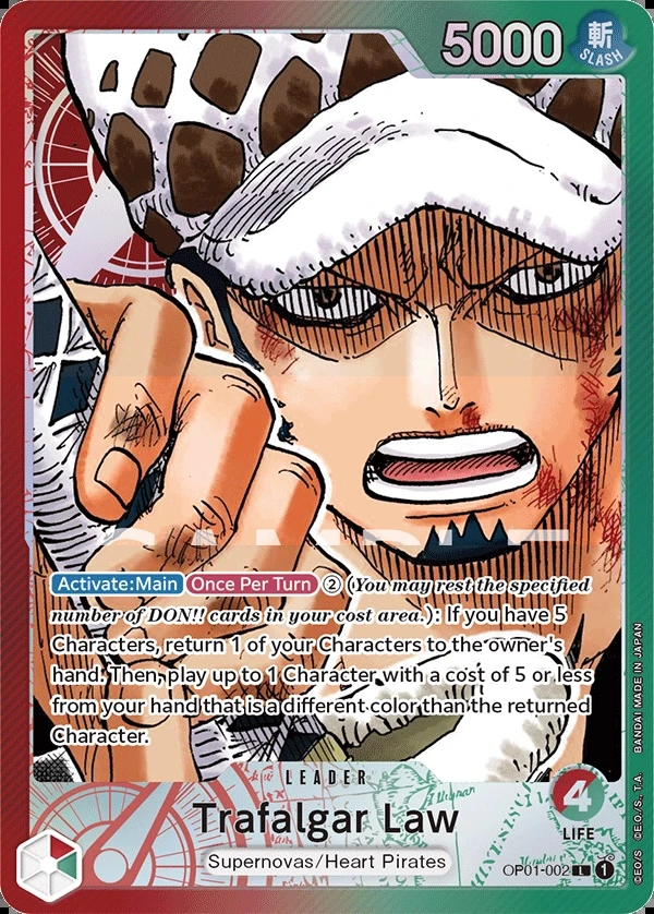 Trafalgar Law (OP01-002_p1) Alt Art One Piece card