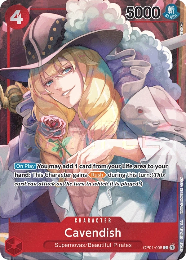 Cavendish (OP01-008_p1) Alt Art One Piece card