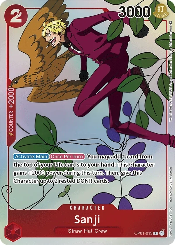 Sanji (OP01-013_p3) Alt Art One Piece card