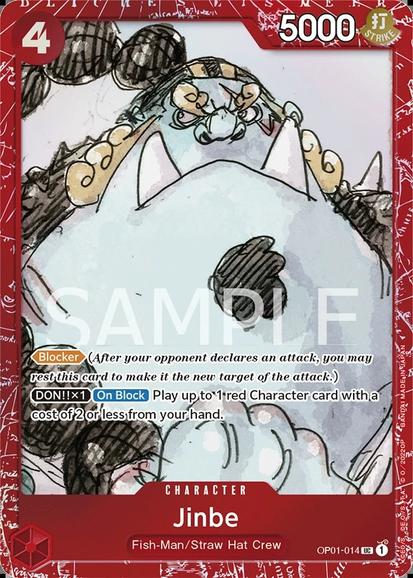 Jinbe (OP01-014_p1) Alt Art One Piece card