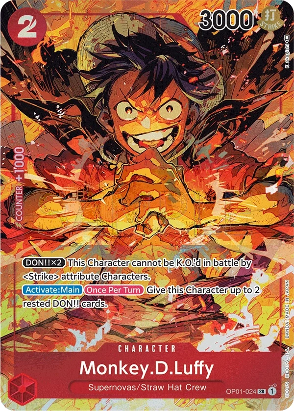 Monkey.D.Luffy (OP01-024_p1) Alt Art One Piece card
