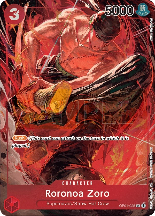 Roronoa Zoro (OP01-025_p1) Alt Art One Piece card