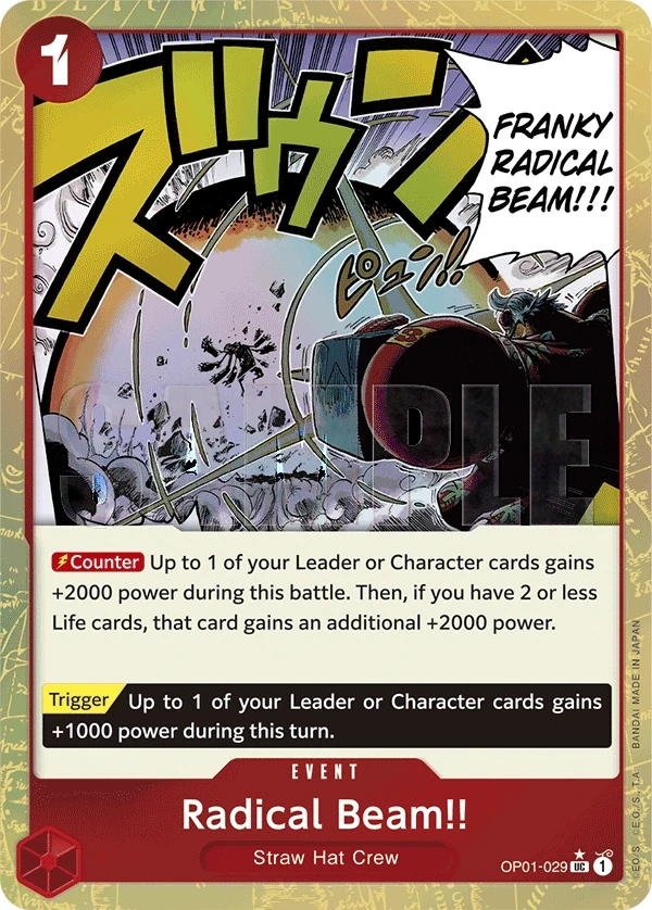 Radical Beam!! (OP01-029_p3) Alt Art One Piece card