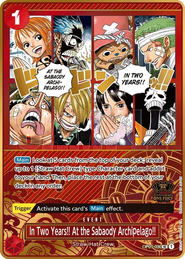 In Two Years!! At the Sabaody Archipelago!! (OP01-030_p1) Alt Art One Piece card