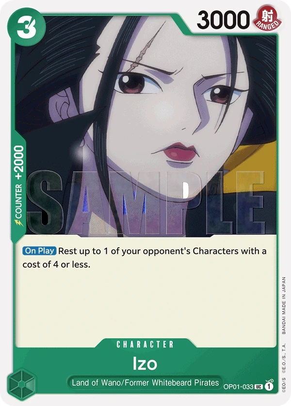 Izo (OP01-033_r1) Reprint One Piece card