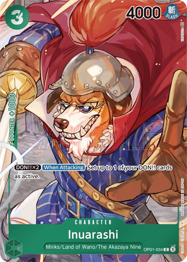 Inuarashi (OP01-034_p1) Alt Art One Piece card