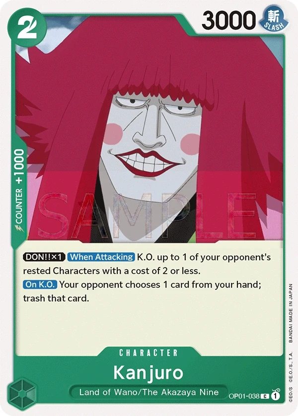 Kanjuro (OP01-038) One Piece card