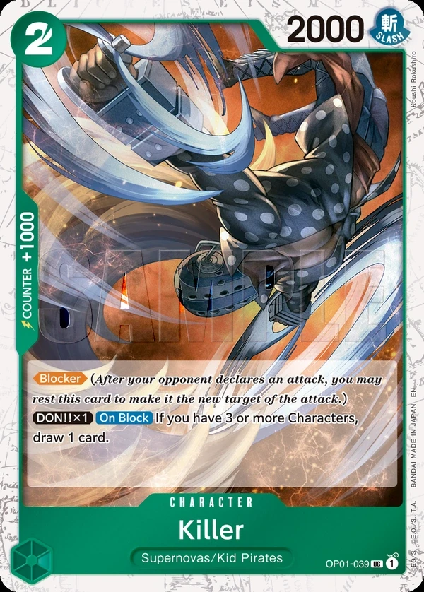 Killer (OP01-039_p1) Alt Art One Piece card