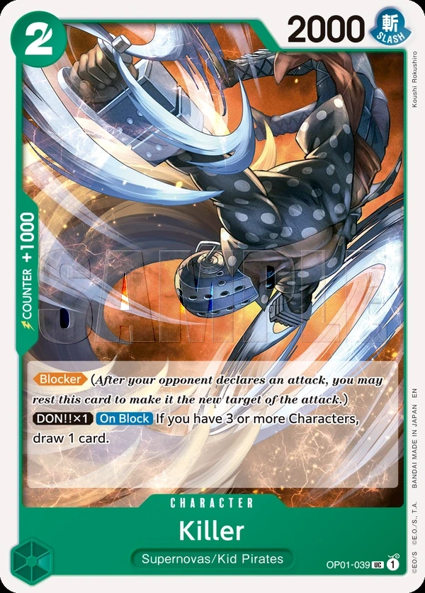 Killer (OP01-039_r1) Reprint One Piece card
