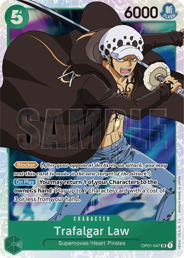 Trafalgar Law (OP01-047_r1) Reprint One Piece card