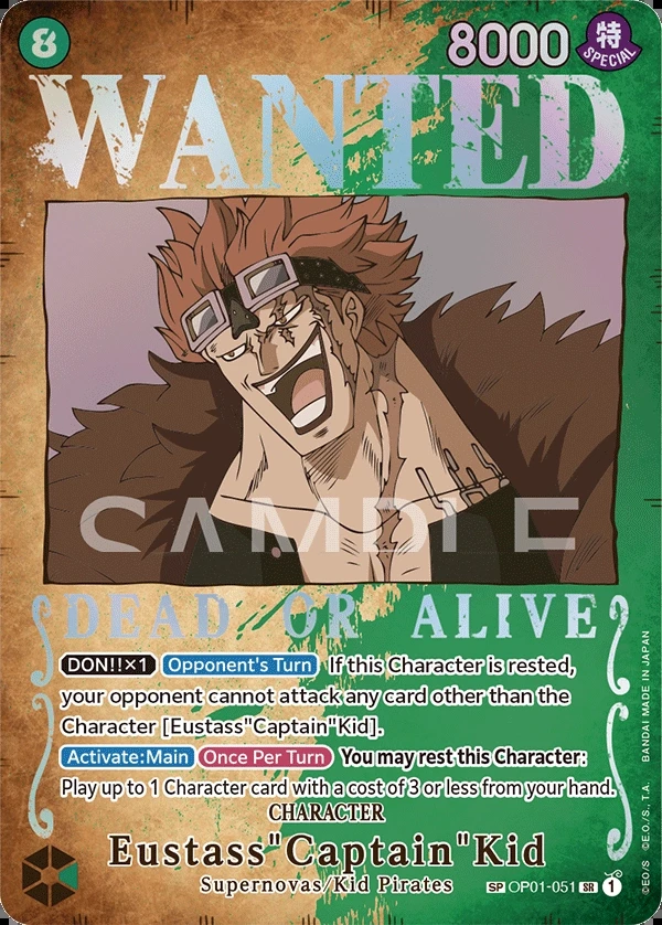 Eustass"Captain"Kid (OP01-051_p2) SP One Piece card