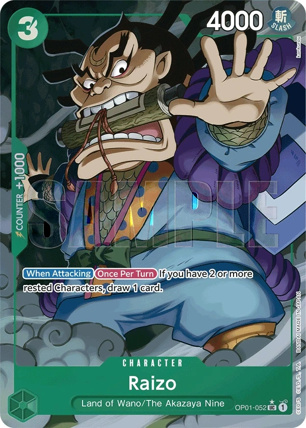 Raizo (OP01-052_p4) Alt Art One Piece card