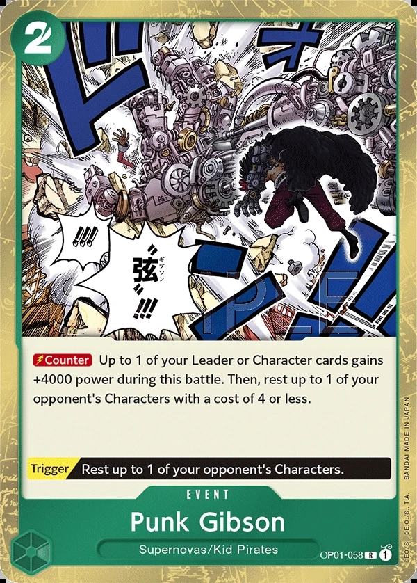 Punk Gibson (OP01-058) One Piece card