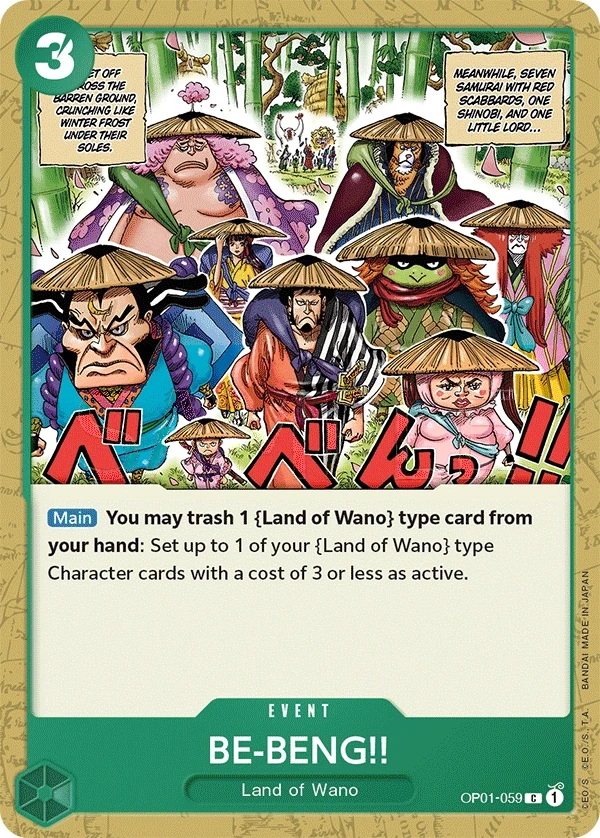 BE-BENG!! (OP01-059) One Piece Card Game card