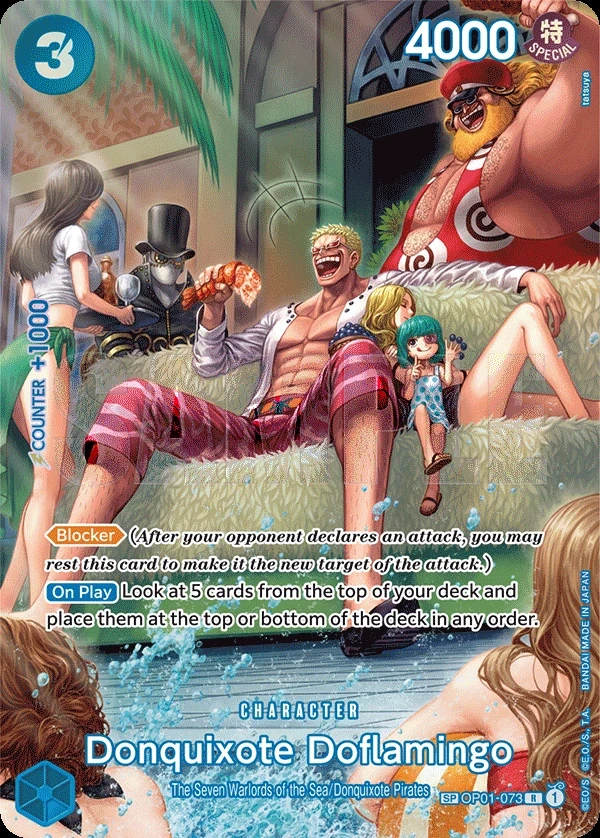 Donquixote Doflamingo (OP01-073_p2) SP One Piece card
