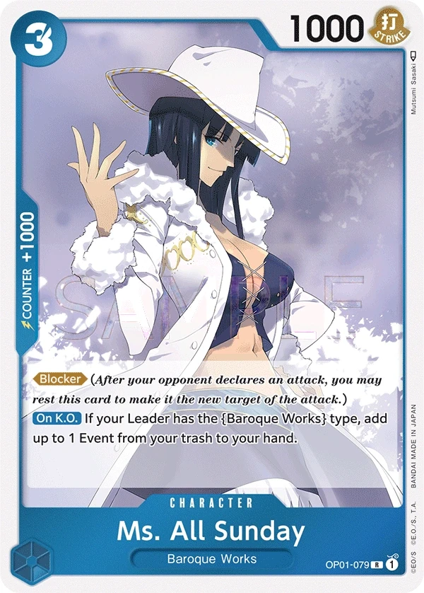 Ms. All Sunday (OP01-079) One Piece card
