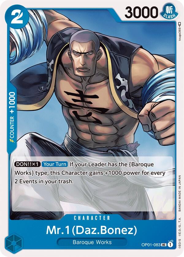 Mr.1(Daz.Bonez) (OP01-083) One Piece card