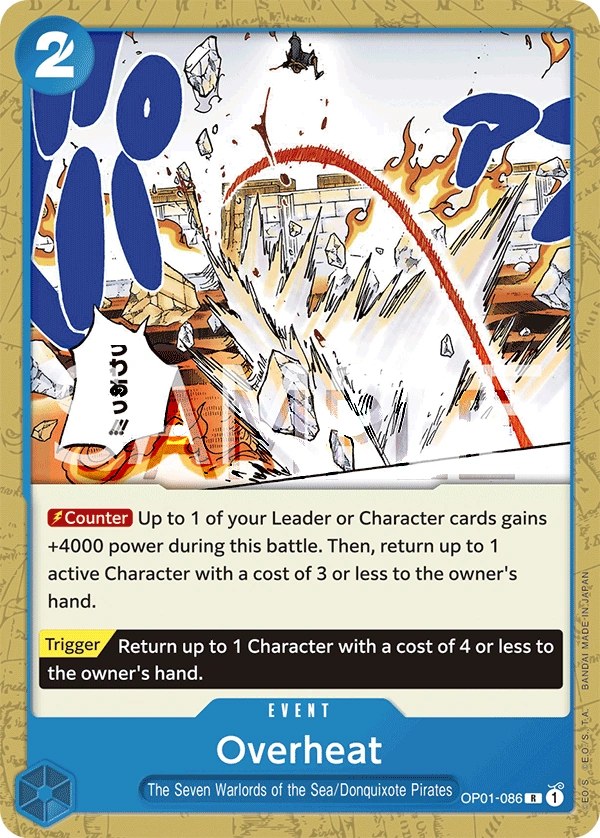 Overheat (OP01-086_r1) Reprint One Piece card