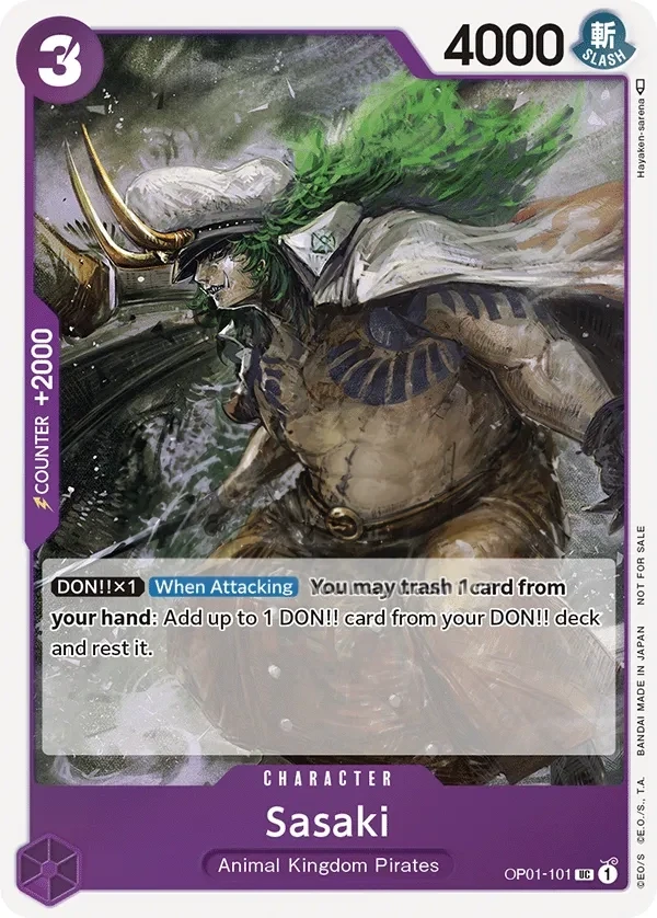 Sasaki (OP01-101_p1) Alt Art One Piece card