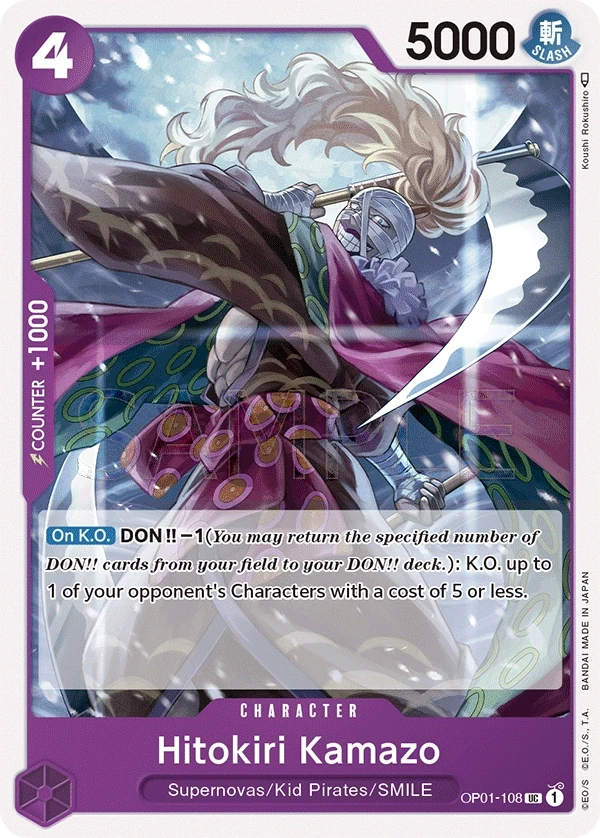 Hitokiri Kamazo (OP01-108) One Piece card