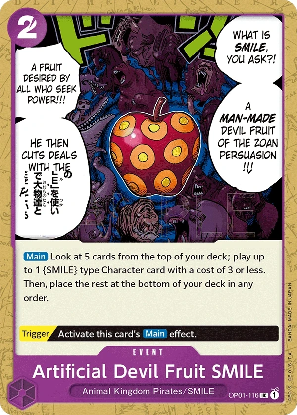 Artificial Devil Fruit SMILE (OP01-116) One Piece card