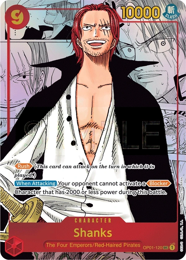 Shanks (OP01-120_p2) Alt Art One Piece card