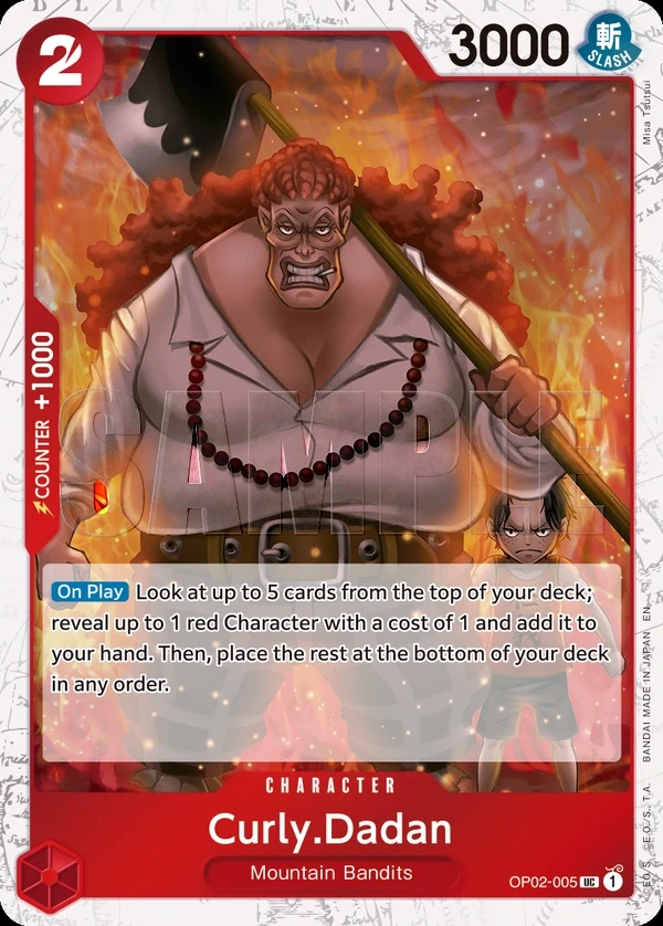 Curly.Dadan (OP02-005_p1) Alt Art One Piece card