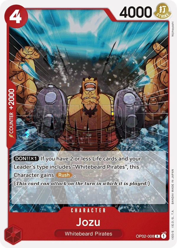 Jozu (OP02-008_r1) Reprint One Piece card