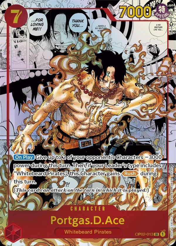 Portgas.D.Ace (OP02-013_p2) Alt Art One Piece card