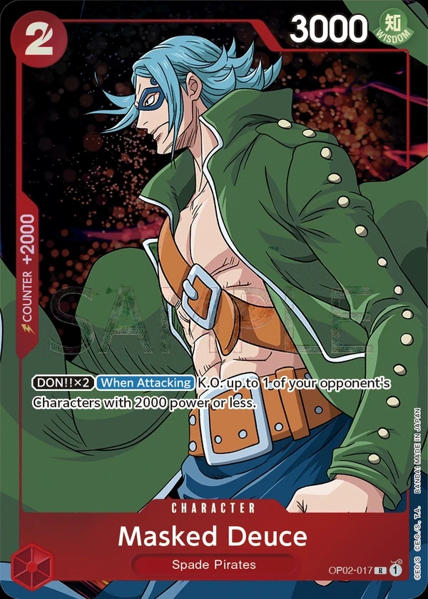 Masked Deuce (OP02-017_p1) Alt Art One Piece card