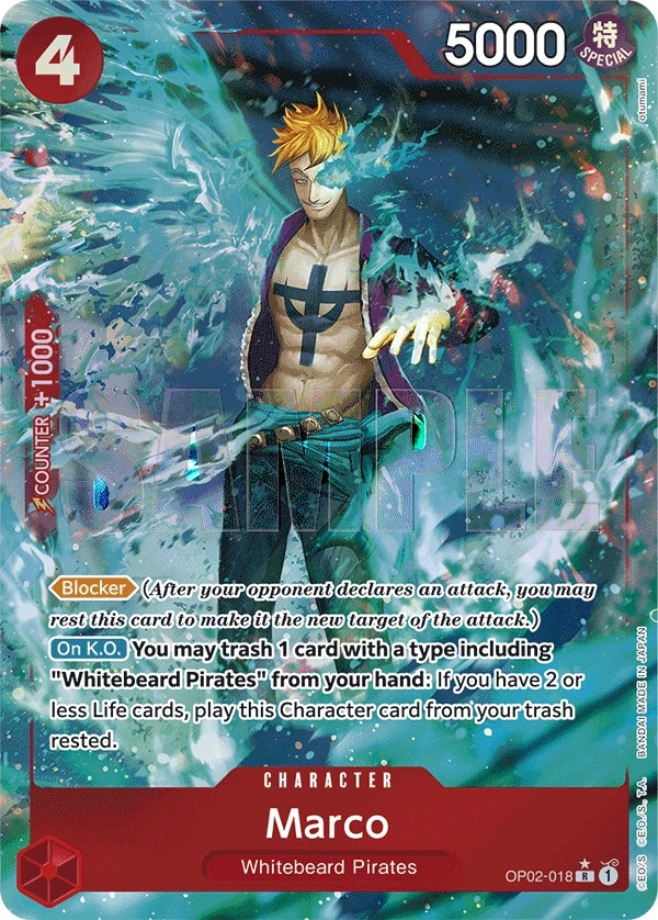 Marco (OP02-018_p5) Alt Art One Piece card