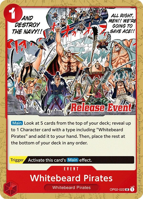 Whitebeard Pirates (OP02-022_p1) Alt Art One Piece card