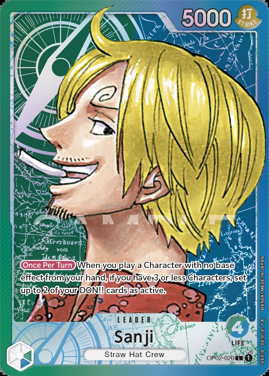 Sanji (OP02-026_p1) Alt Art One Piece card