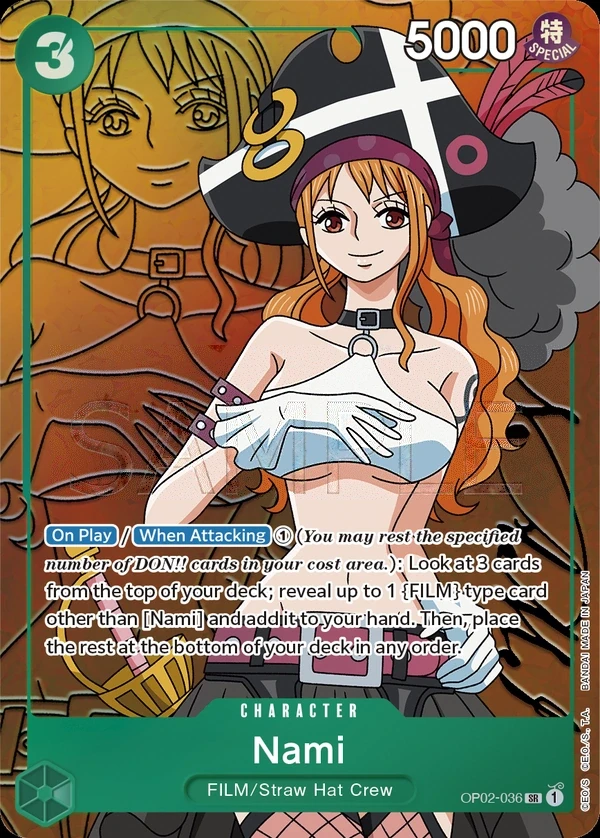 Nami (OP02-036_p1) Alt Art One Piece card
