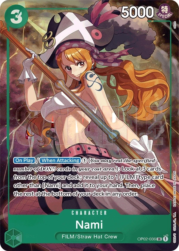 Nami (OP02-036_p2) Alt Art One Piece card