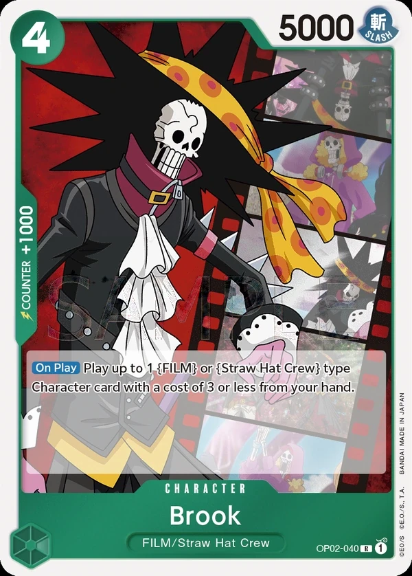 Brook (OP02-040) One Piece card