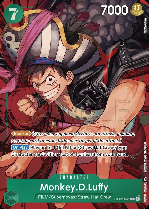 Monkey.D.Luffy (OP02-041_p1) Alt Art One Piece card