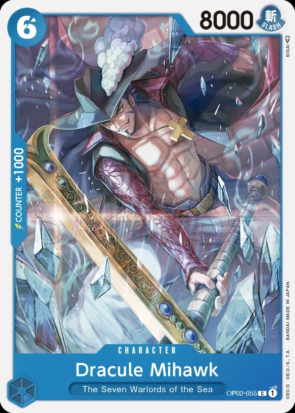 Dracule Mihawk (OP02-055) One Piece card